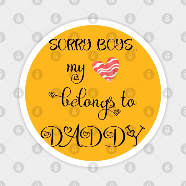 Funny Girls Valentine Quote Cool Daddy Girls Valentines Day Magnet by Just Be Cool Today